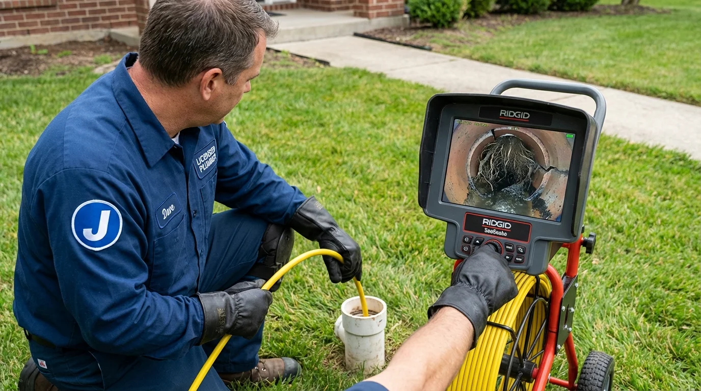 Sewer camera inspection being performed by Johns Plumbing LLC in Pauls Valley